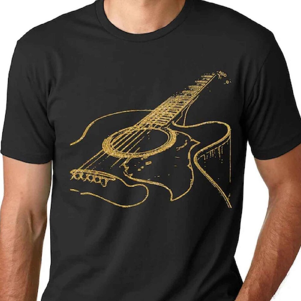 Acoustic Guitar T Shirt, Musicians Shirts, Guitarist